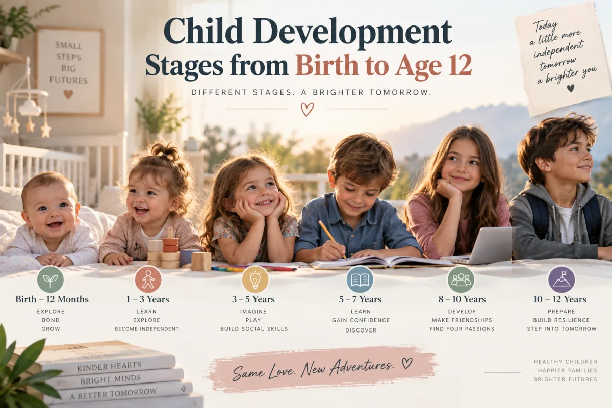 Child Development Stages from Birth to Age 12: What Your Child Needs at Every Age