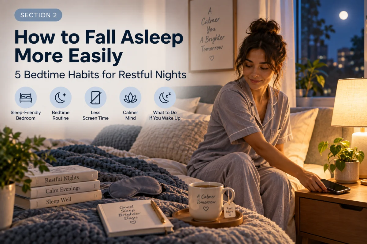 How to Fall Asleep More Easily: 5 Bedtime Habits for Restful Nights
